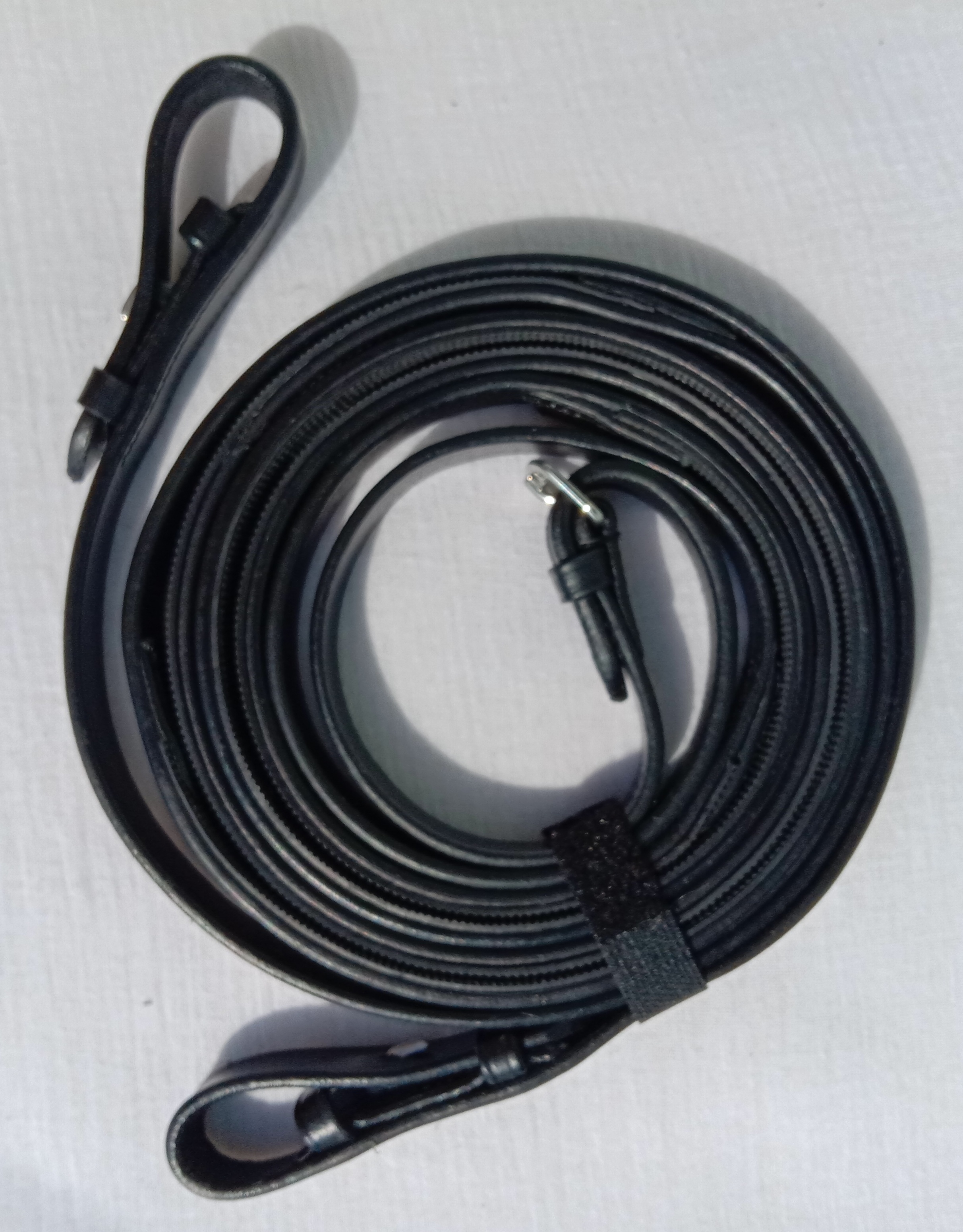 Leather Rubber-Lined Reins with Stops